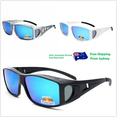 $29.95 • Buy Polarised Mens Womens Polarized UV Protection Fit Over Sunglasses FO007 Blue