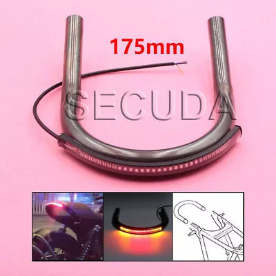 175mm Bent Motorcycle Rear Seat Loop Frame Hoop Tracker End Flat Cafe Racer • $34.20