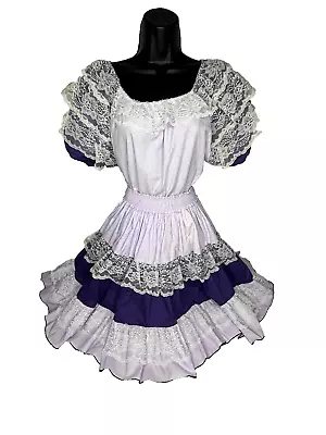 VERY PRETTY Lavender Purple & Very Lacey 2 PC Square Dance Outfit S Women 20  L • $64