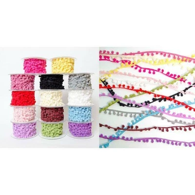 £1.99 • Buy Pom Pom Trim 10mm Bauble (Approx 70/m) Only 1.99/m Soft Feel Fringe Edging