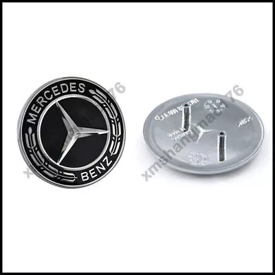 Black Classic Hood Emblem Laurel Wreath For Mercedes-Benz E Class C207 A207 • $21.99