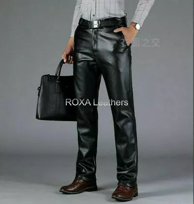 High Quality Men Pure Authentic Lambskin Leather Pant Formal Wear Trousers RX324 • $79.20