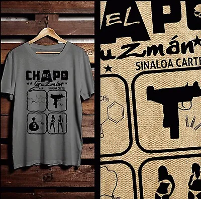 El Chapo T-Shirt Sinaloa Cartel Mexican Cartel Crime Boss Gangster Lifestyle  • $19.99