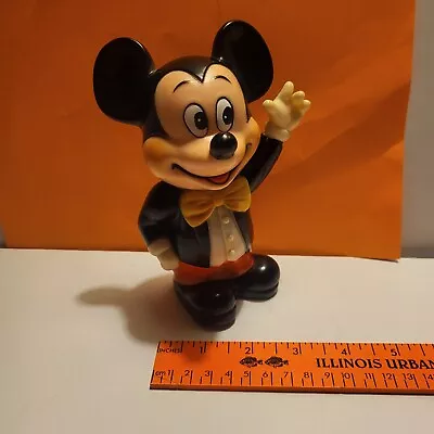 Vintage Mickey Mouse Walt Disney Coin Piggy Bank Plastic  6  Korea • $14.59