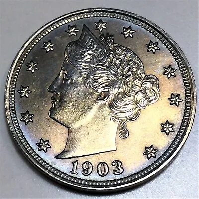 $37.50 • Buy 1903 Liberty V Nickel Beautiful Uncirculated Coin
