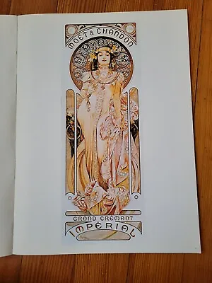 Moet & Chandon Poster Art Of Alfons Maria Mucha From 1900's 15” X 11” Unframed • $24.99