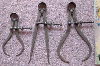 £10.99 • Buy Set Of 3 Vintage Spring Calipers, Including Moore And Wright And A.J. Jubb Ltd 
