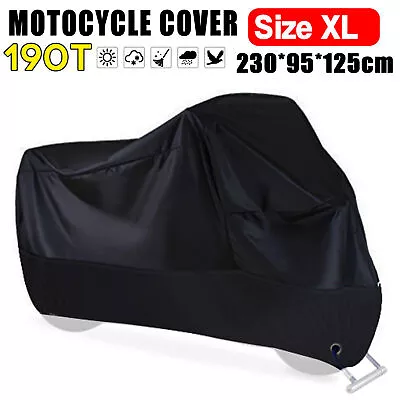 Motorcycle Cover Waterproof Outdoor Rain Dust Sun UV Scooter Protector XL H3L2 • $14.55