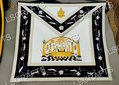 Customized Masonic Traditional Master Mason  Apron Bullion Hand Embroidered • $90