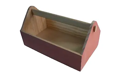 2x Small Natural Wood Color Wooden Craft Tool Box  12x7x7inc • $35