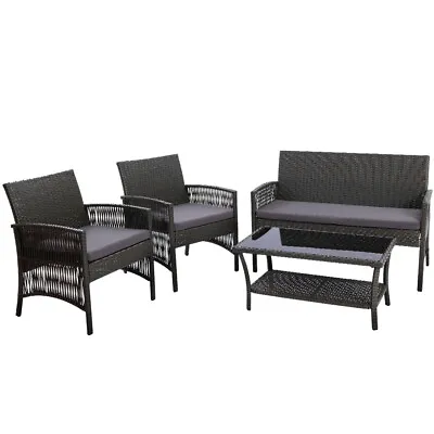 Gardeon Outdoor Furniture Outdoor Lounge Setting Patio Wicker Rattan Dining Set • $309.95