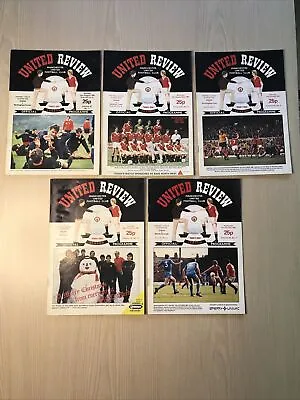 Manchester United Home Programmes X 5 From 1981/82 Season. • £5.99