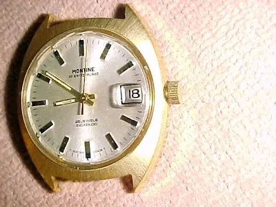 Vintage MONTINE Of SWITZERLAND  -  25 JEWEL  -  AUTOMATIC  -  BEAUTIFUL • $75