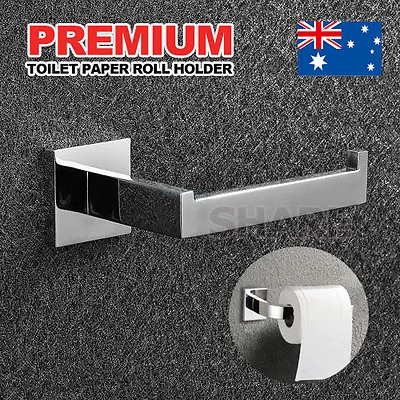 $16.85 • Buy Chrome Stainless Steel Bathroom Toilet Paper Roll Holder Hook Bar Washroom Wall