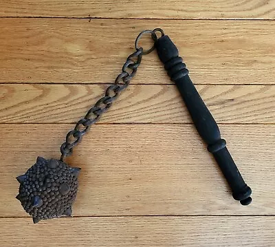 Rare Vintage Gothic Medieval Style Flail Mace Fantasy Prop Dungeon Decor • $79.99