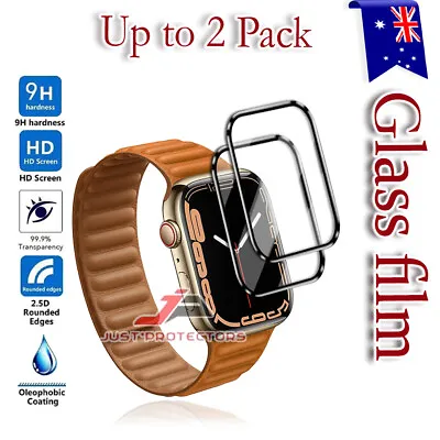 $5.95 • Buy For Apple Watch Series 8 7 41/45mm 6 5 4 SE Full Tempered Glass Screen Protector