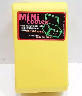 Vintage Clik Cooler Yellow Mini Cooler Insulated Soda Can Juice Box  Lunch 1993 • $14.38