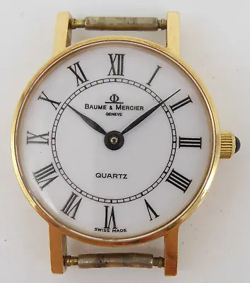 Vintage Ladies 18 Ct Gold Baume & Mercier Wristwatch 21 Mm • £450