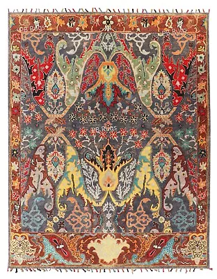 $519 • Buy William Morris Ikat Design Old Antique Style Handmade Traditional Wool Area Rugs