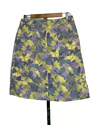 J. Jill Multicolor Floral Print Skirt Women's Size 10P Side Pockets Front Zip • $14.97