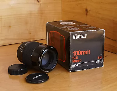 Rare Vivitar 100mm F2.8 Macro Lens Pentax K Mount Mint Condition As New W/Box • $162.45
