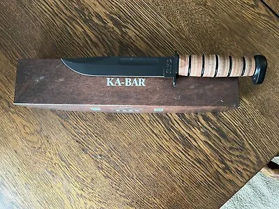KA-BAR 1317 Dog's Head Utility Knife W/ Leather Sheath • $145