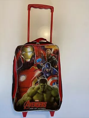 Marvel Avengers Age Of Ultron Roller Luggage Suitcase 18.5x10.5x7  2015 • $16.56