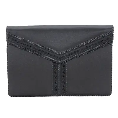 Yves Saint Laurent YSL Satin Clutch Bag Black • $550
