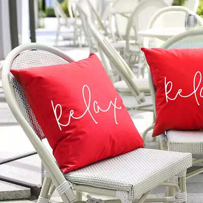 Waterproof Garden Cushion 45cm Cover Pillow Case Cover Furniture Cane Cushions • £7.19