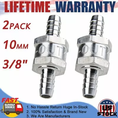 2Pack 3/8 10mm Fuel Line Inline Check Valve Fuel Diesel Gas One Way Non Return • $9.99