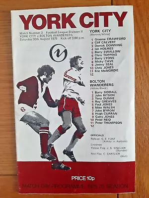 Great Collection Of 10 York City 1975-1976 Season Home Programmes-Very Good Cond • £7.50