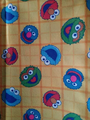 Elmo Grover Cookie Monster Sesame Street Flannel Sewing Quilting Fabric • $4.99