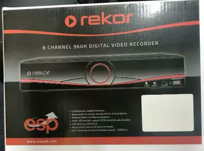 ESP Rekor 8 Channel Real Time 960H Digital Video Recorder [NO HDD] DVR REK8R • £39.99
