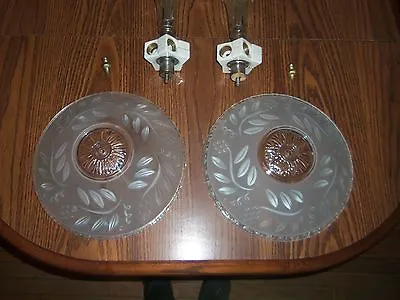 Beautiful Pair Of Circa 1930's Moe Lighting Inc. Hanging Ceiling Fixtures • $345