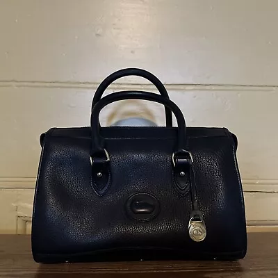 Dooney & Bourke Black Pebbled Leather Bowling Bag Satchel Crossbody Bag New • £49.99