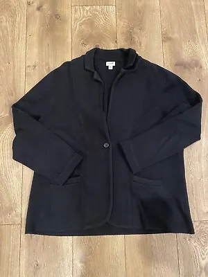 Women's J Crew Schoolboy Knit Blazer Jacket True Black XXL Great Condition • $19.99