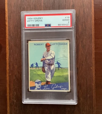 $325 • Buy 1934 GOUDEY LEFTY GROVE #19 PSA2 GD Undergraded Baseball Legend *MEMORYLEN*