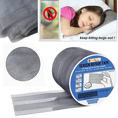 3M Window Screen Repair Kit Tape Upgraded Door Window Fix Holes Fiberglass Mesh • $8.89