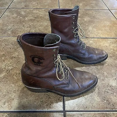 Chippewa Osborn Bay US Made Brown Leather Packer Boot - Sz 9.5 • $99.95