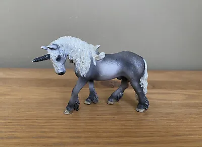 Schleich Grey Unicorn Figure From 2007 Set Bayala Dark Fairy Elf Bilara 73527 • £5.99