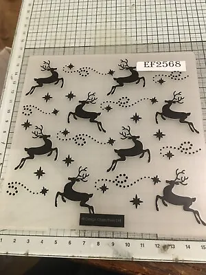 Design Objectives  6x6 Christmas Reindeer Embossing Folder RefEF2568 • £3.99