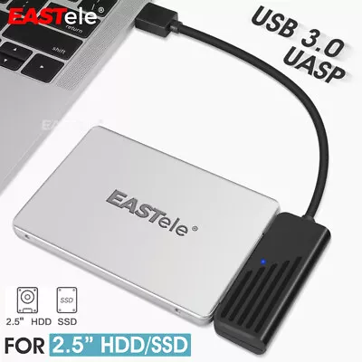 $9.95 • Buy USB 3.0 To SATA 2.5  Hard Drive HDD SSD Adapter Cable 22Pin UASP EASTele