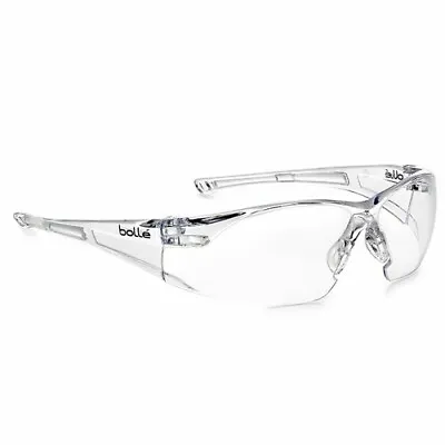 Bolle Rush Clear Safety Glasses / Specs - Anti Scratch & Fog Coating + Cord • £10