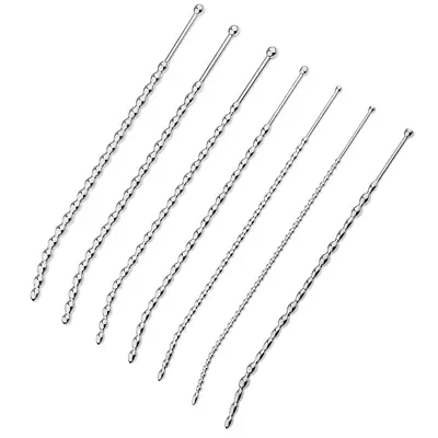 Male Stainless Steel Urethral Dilators Beads Sounding Rod Penis Plug Enhancer • $43.99