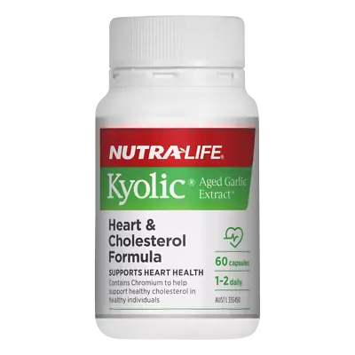 Nutra-Life Kyolic Aged Garlic Extract Heart & Cholesterol Formula 60 Capsules • $29.93