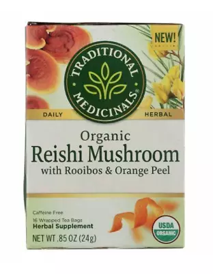 Organic Reishi Mushroom With Rooibos & Orange Peel Tea EXP June 2026 • $9.89