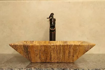 Stone Sink Bathroom Vessel Sink Travertine Marble Sinks • $279