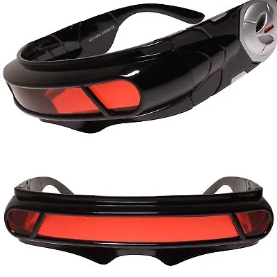 Black W/ Red Lens Costume Cosplay X-Men Cyclops Wrap Visor Sun Glasses • $16.99