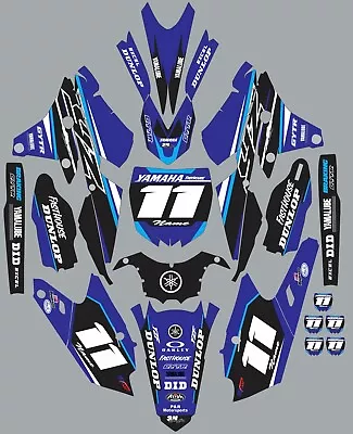 Decals For YAMAHA GRAPHICS  YZ250f 2014-2018 And YZ450F YZ 250f  2014-2017 Blue • $160.18