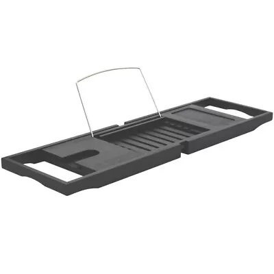 Butlers Banyan 70x22cm Bamboo Bath Caddy Over Tub Storage Holder/Tray Black • $69